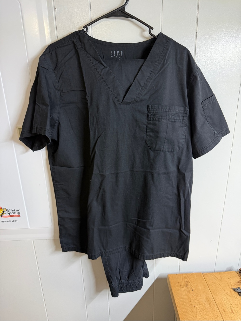 UA Scrubs Men's Black V-Neck Medical Scrub Top